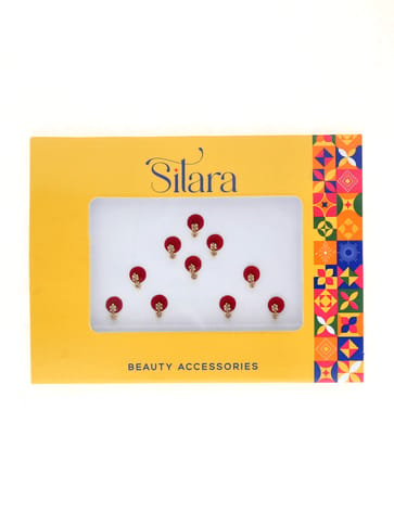 Traditional Bindis in Maroon color - SR054