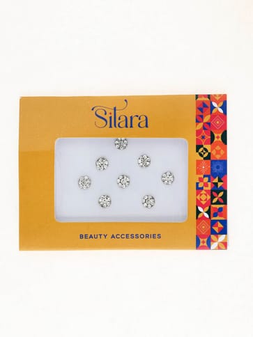 Traditional Bindis in Silver color - G402