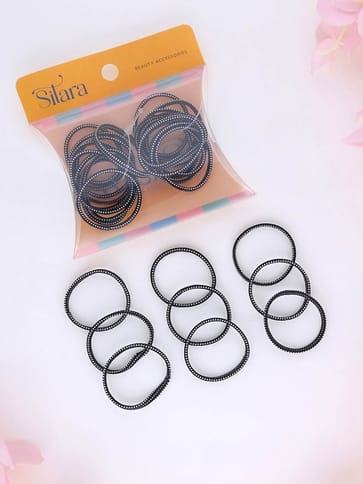 Plain Rubber Bands in Black & White color - THF628