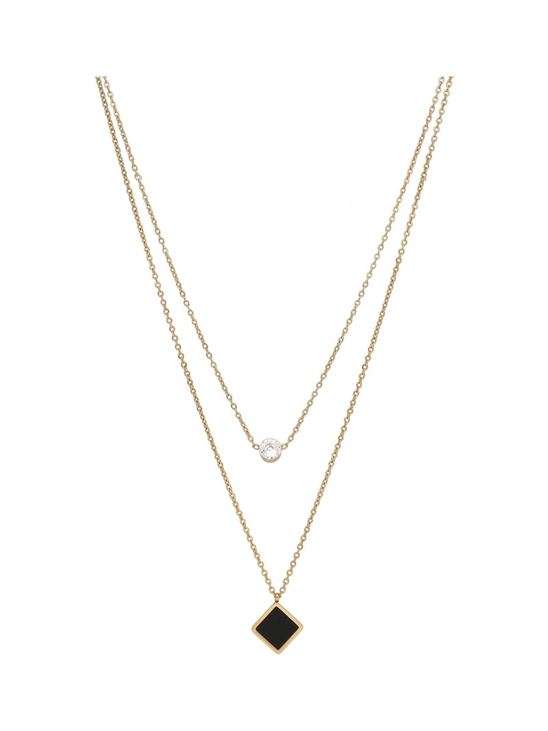 Western Pendant with Chain in Gold finish - PN033