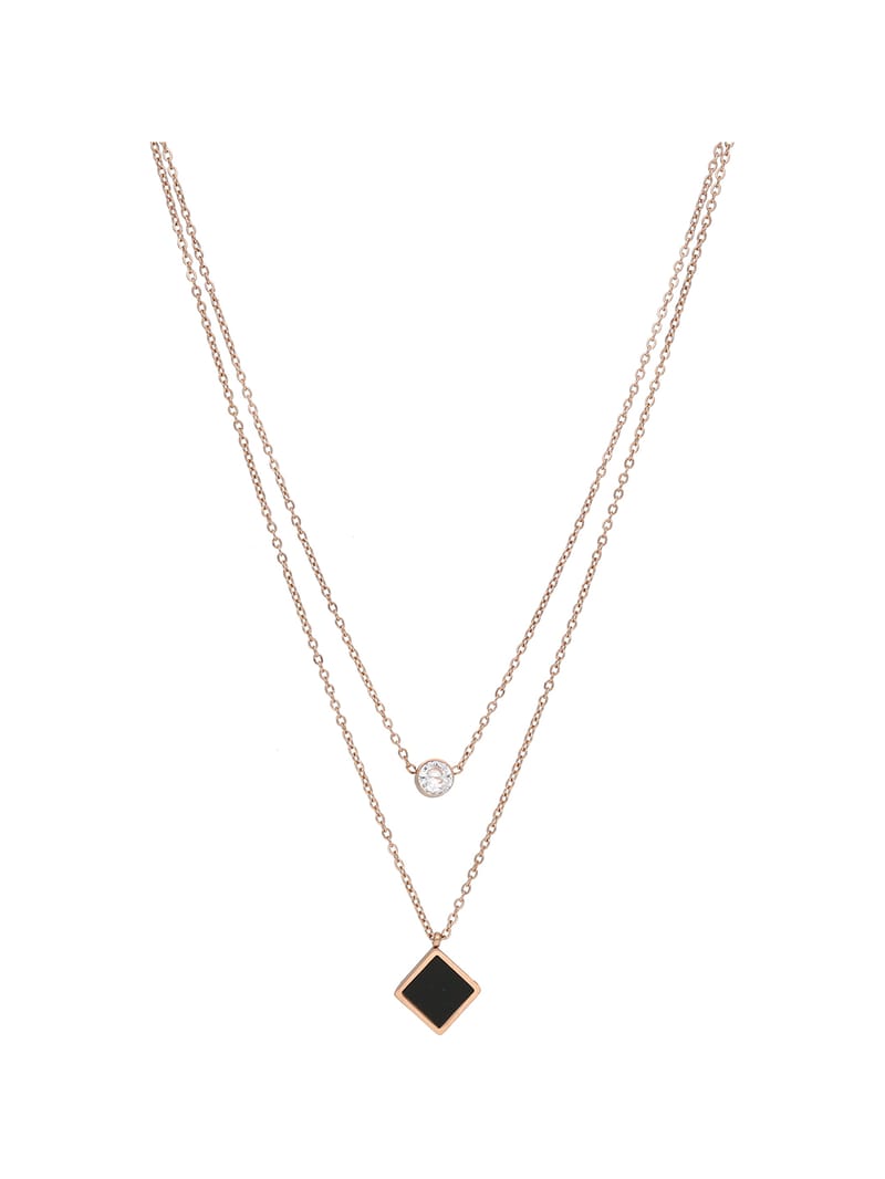 Western Pendant with Chain in Rose Gold finish - PN033_2