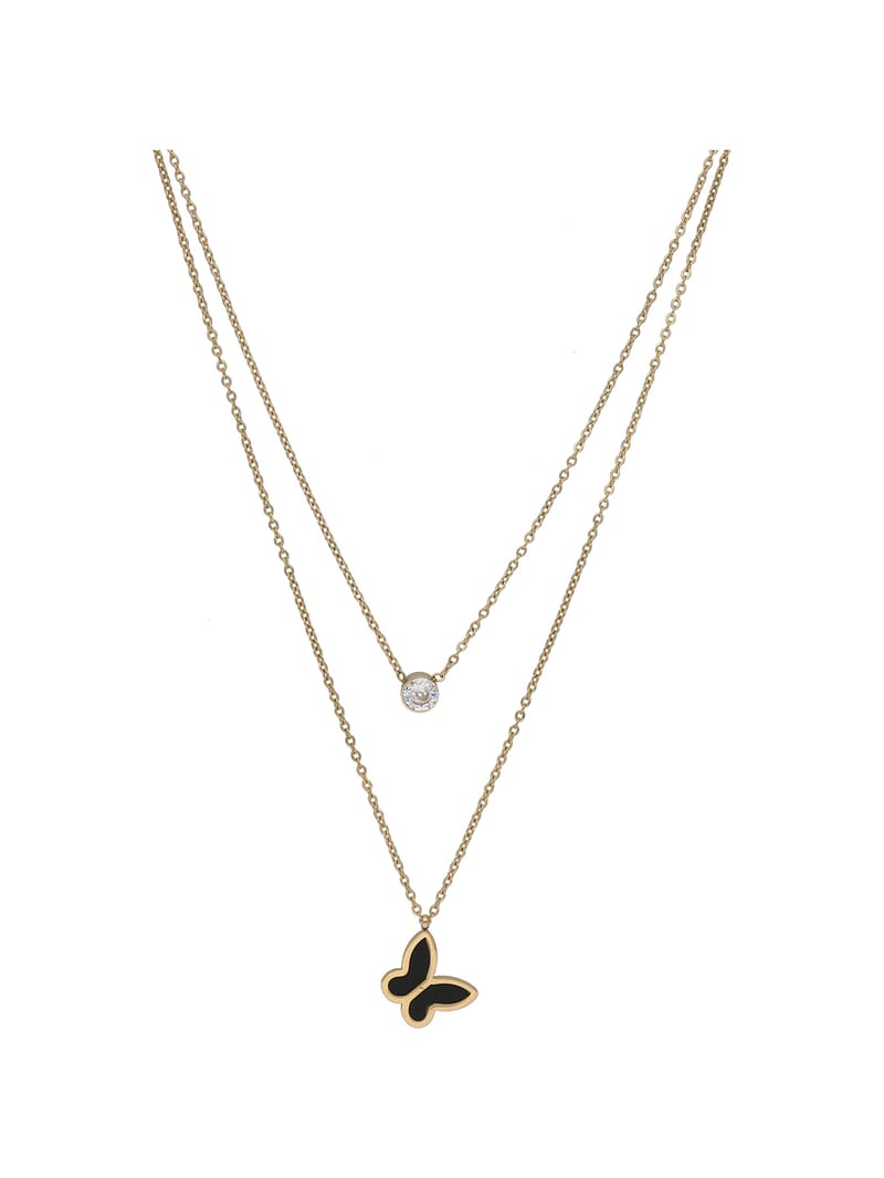 Western Pendant with Chain in Gold finish - PN034