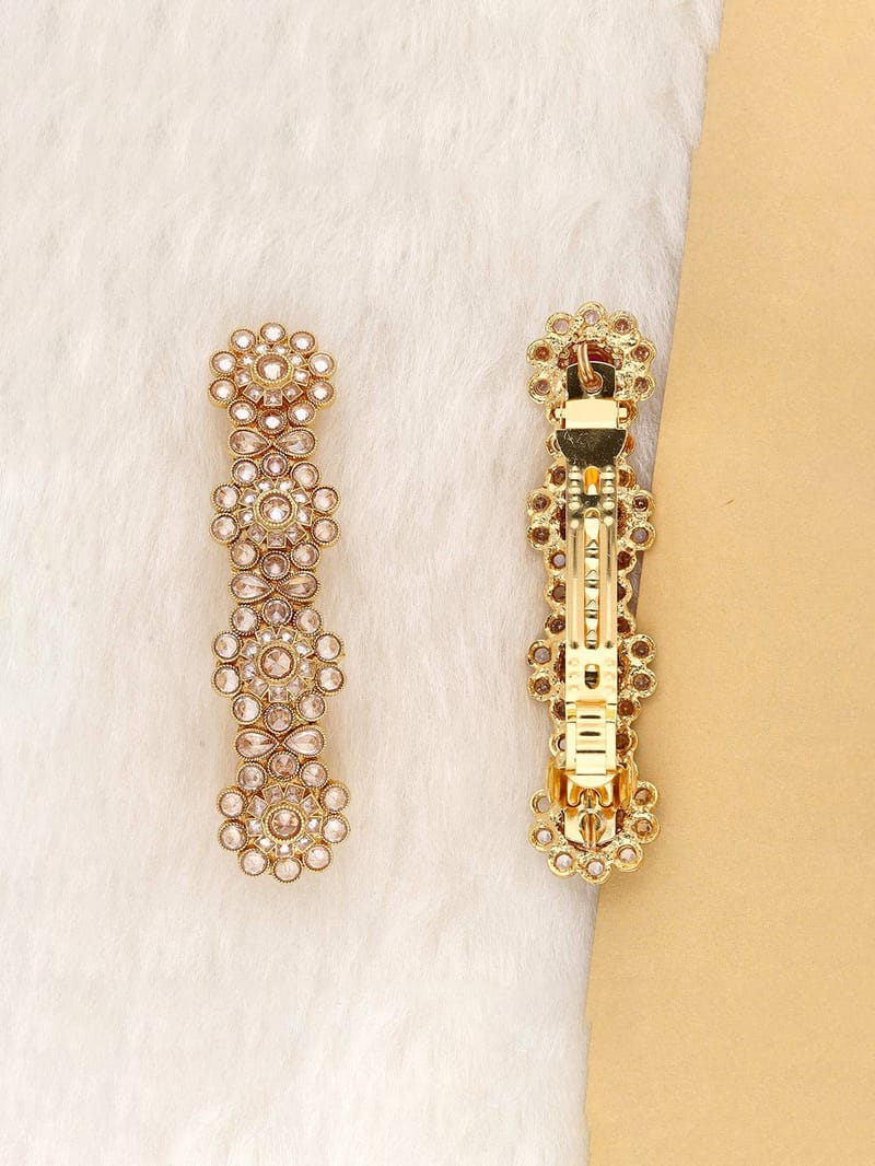 Reverse AD Hair Clip in Gold finish - HC0002